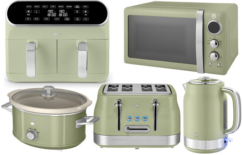 Swan retro green kettle - retro,