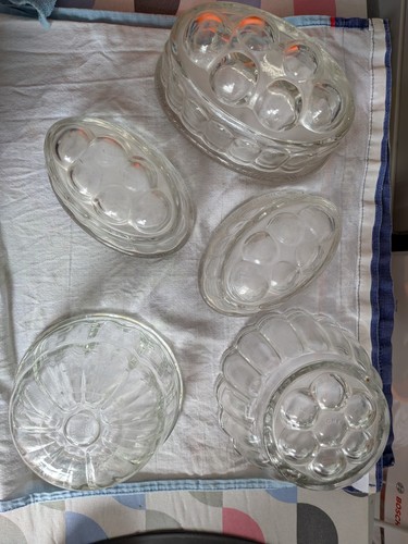 Jelly moulds glass - glass, vintage