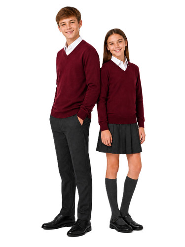 Girlunisex neck school - v,