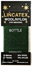 Lincatex Thread for Darning & Mending  30% Wool 70% Nylon 10 Metres Many Colours