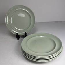 Spode - Flemish Green - 6 x Side / Tea Plates - 15.5cm Diameter - Pale Green
