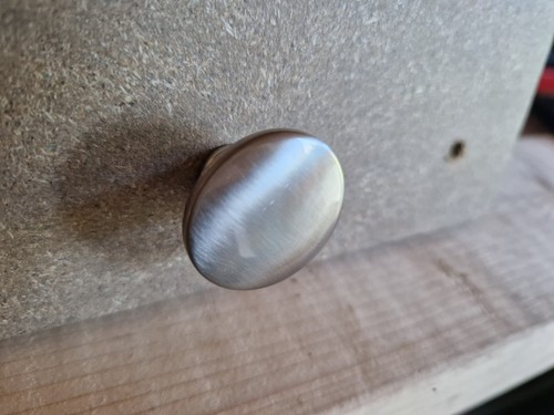 50x round brushed knob button - 50x,