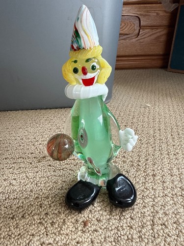 Vintage murano glass clown - vintage,