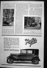 Antique Print Four Seated Bean Car Dudley Six Cylinder Napier Bourges 1922 20th