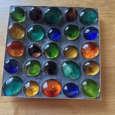 1960s  Vintage Coloured Glass Pebble Decorative Dish Family Oned From New