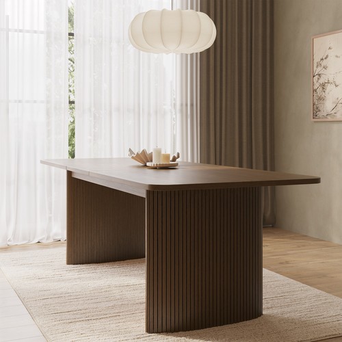 Large walnut extendable - walnut, dining
