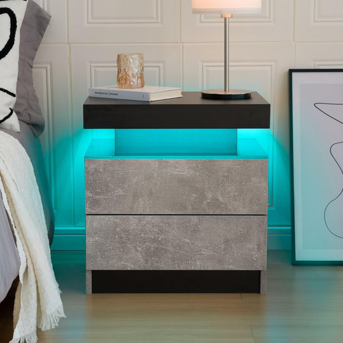 Led nightstand with drawers - led,