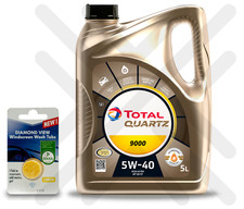 Peugeot / Citroen Oil Total Quartz 9000 5W40 5L 5 Litres + 5L SCREENWASH TAB
