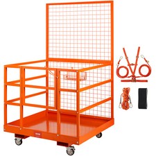 VEVOR Forklift Safety Cage Work Platform 36x36/43x45 in 1200/1400lbs with Wheels