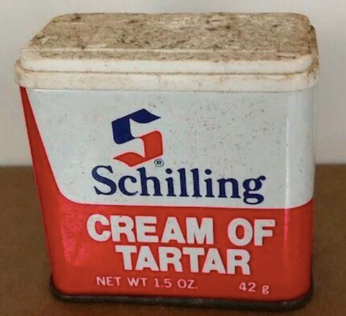 Cream tartar spice tin - cream,