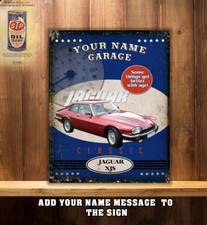 PERSONALISED JAGUAR XJS WORKSHOP GARAGE SHED  Metal Wall Sign BWA RS221