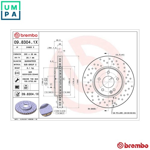 Brake disc 8304 - brake, for