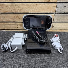 Nintendo Wii U Premium 32GB Black Handheld System Console Tested Working