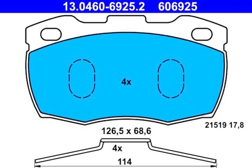 Disc brake pad - brake, fits