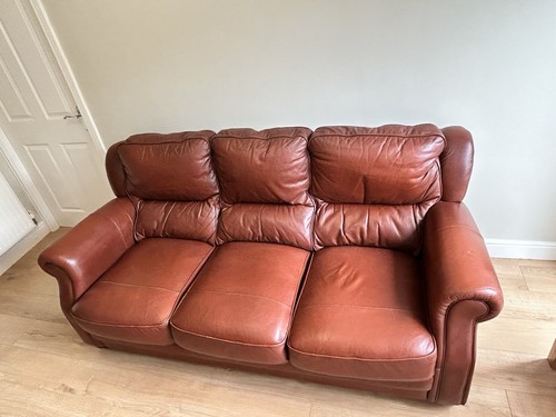 Genuine leather sofa - genuine, 3-seater