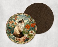 Birman Cat Spring Garden