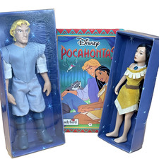 Disney Pocahontas John Smith Dolls Book Vintage 1990s Gift Set Deagostini Set