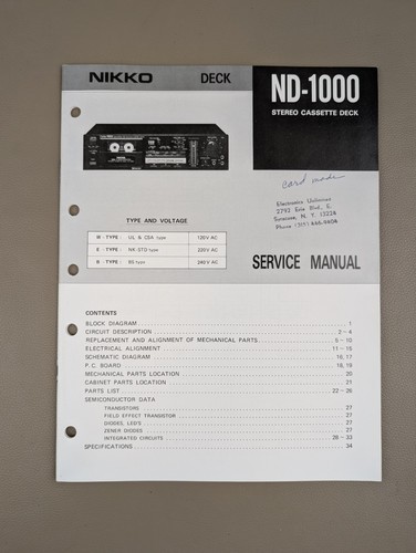 Nikko 1000 stereo - nikko, cassette