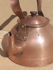 Vintage Old Antique Metal Water Kettle  Copper brass tea pot large 