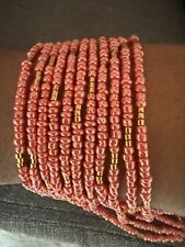 3 piecesAfrican Waist Beads, Waist beads, Size Up To 50 Inches. Tie On 