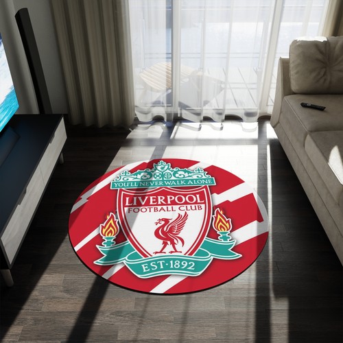 Liverpool round rug - liverpool, fc