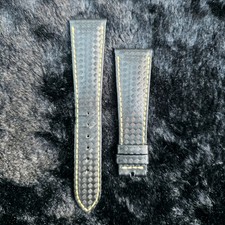 Patek Phillipe Calatrava 6007G Black Leather Strap With Yellow Stitch / 22/11mm