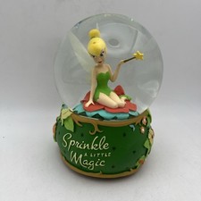 Disney Tinkerbell Sprinkle a Little Magic musical snow globe Clinton Rare