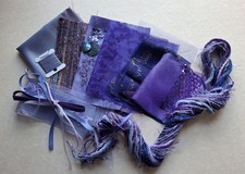Embroidery Pack PURPLE/AMETHYST: Fabrics/Beads & Sequins/Ribbons/Threads & Yarns