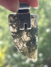 Moss Agate Pendant 925