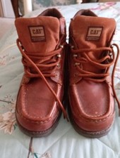 CAT Lace-Up Boots Brown Leather Mens UK Size 9