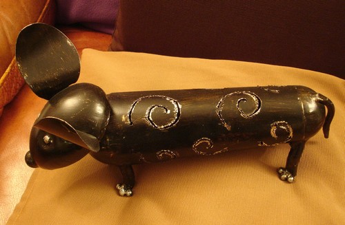 Beautiful metal dachshund dog - beautiful,