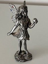 PEWTER FAIRY HOLDING AN APPLE