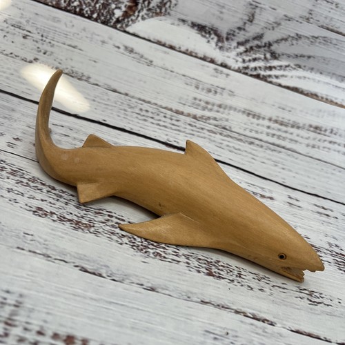 Wooden hand carved shark - wooden, hand-carved
