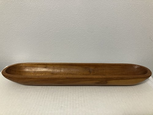 Vintage teak wooden trough - wooden,