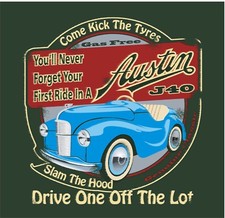 Austin J40 Pedal Car Child's T-Shirt Classic Retro Distressed Design Nice Gift