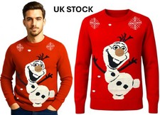 Christmas Xmas Jumper Mens Knitted Snowman Boys Novelty Sweater Top Warm NEW