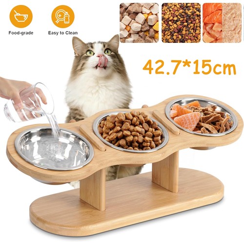 Tilted cat bowls elevated - 15°,