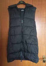 ZARA BLACK HOODED BODY WARMER SIZE EUR XS UK 6 Worn Two or Three Times Only!