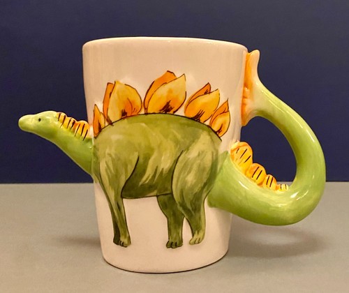 Dinosaur mug tail handle - dinosaur,