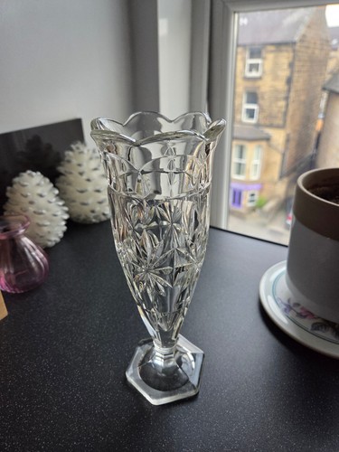 Vintage celery clear vase - celery,