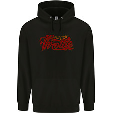 Full Throttle Motorcycle Biker Motorbike Chopper Mens 80% Cotton Hoodie