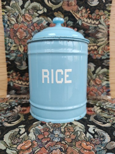 Vintage enamel ware pale - vintage, blue