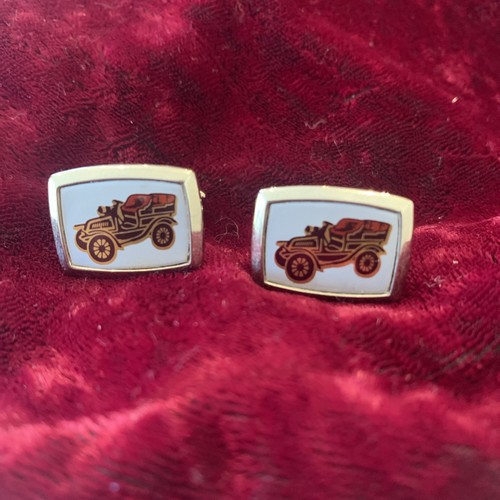 Vintage classic car cufflinks - vintage,