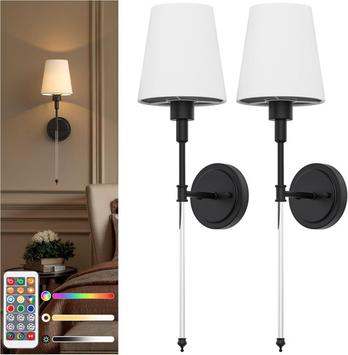 Dimmable battery operated wall - operated,