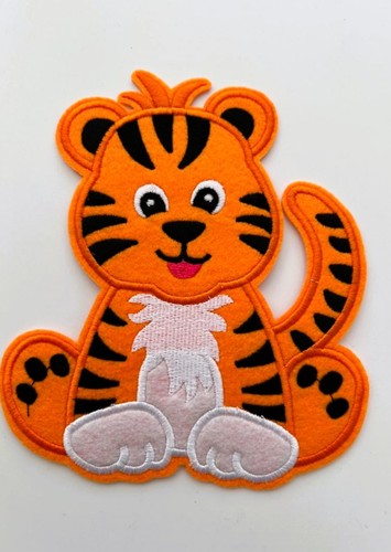 Large embroidered tiger - embroidered,