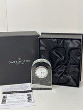 Dartington Crystal Curve Mantel Clock Clear - Boxed Perfect