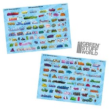 Model railway graffiti decals