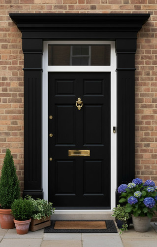 Black grp door surround set - surround,