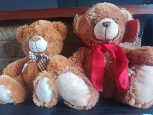 Two cuddly teddy bears - teddy, (38cm
