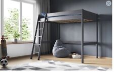 Solid Pinewood High-sleeper Frame +Hypo-allergenic Mattress, Glow-in-dark Strips